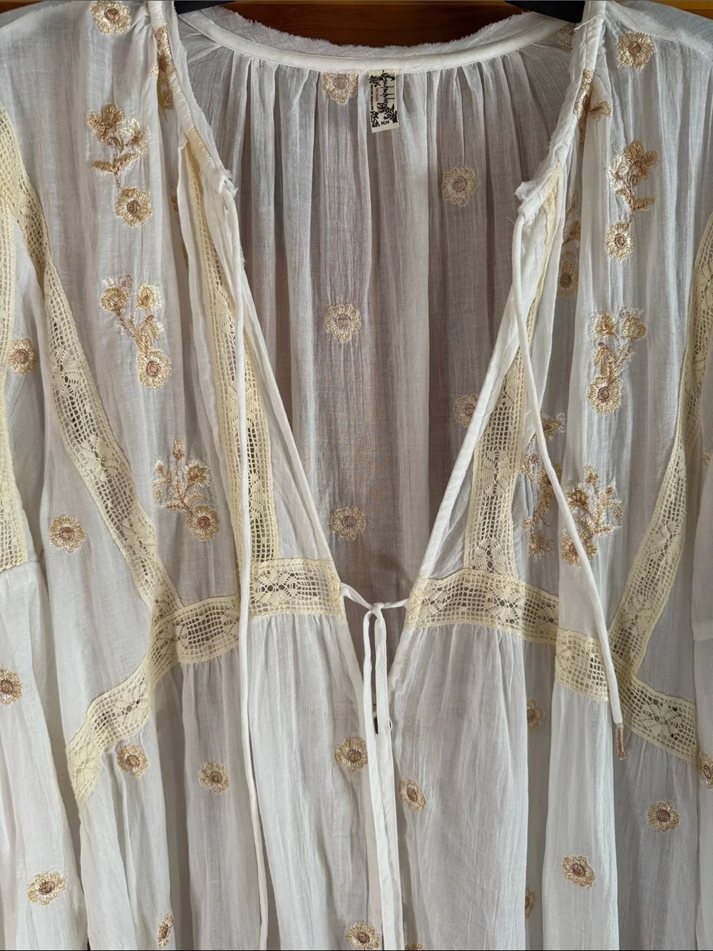 Free People gold delicate tie